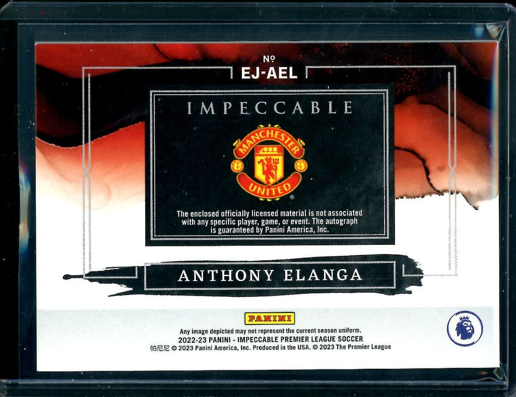 2022-23 Panini Impeccable Anthony Elanga Elegance Patch Auto /5 Manchester United