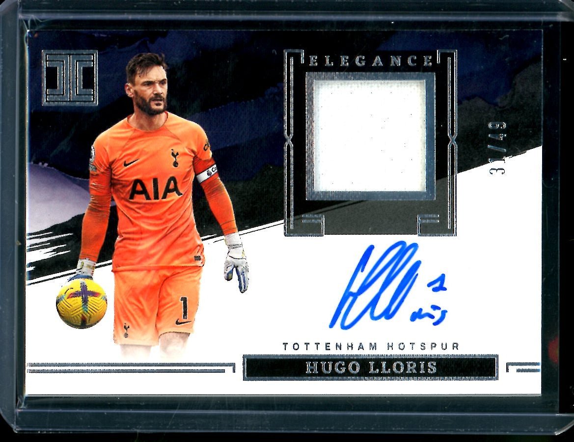 2022-23 Panini Impeccable Hugo Lloris Elegance Patch Auto /49 Tottenham