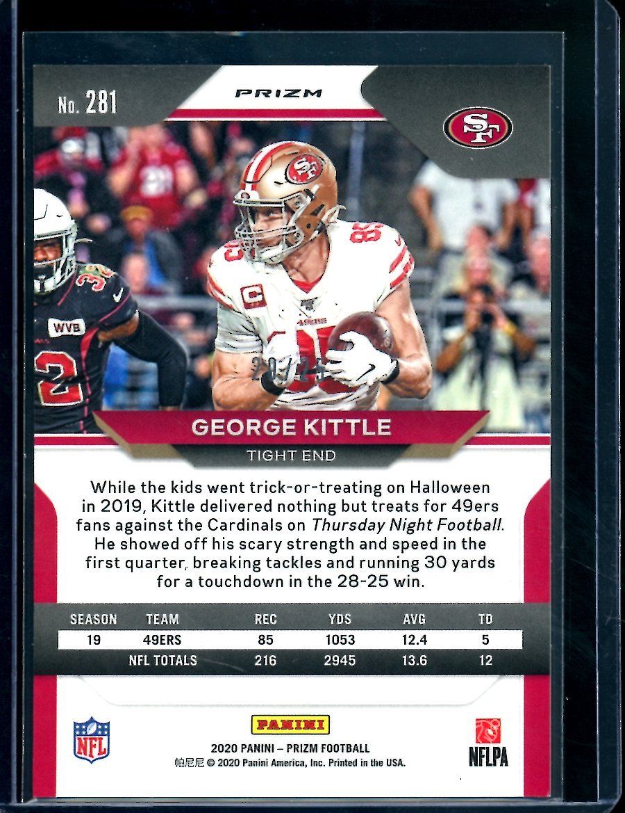 2020 Panini Prizm George Kittle Camo /25 49ers