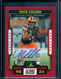 2023 Panini Score Nick Chubb Red Zone Auto /10 Browns