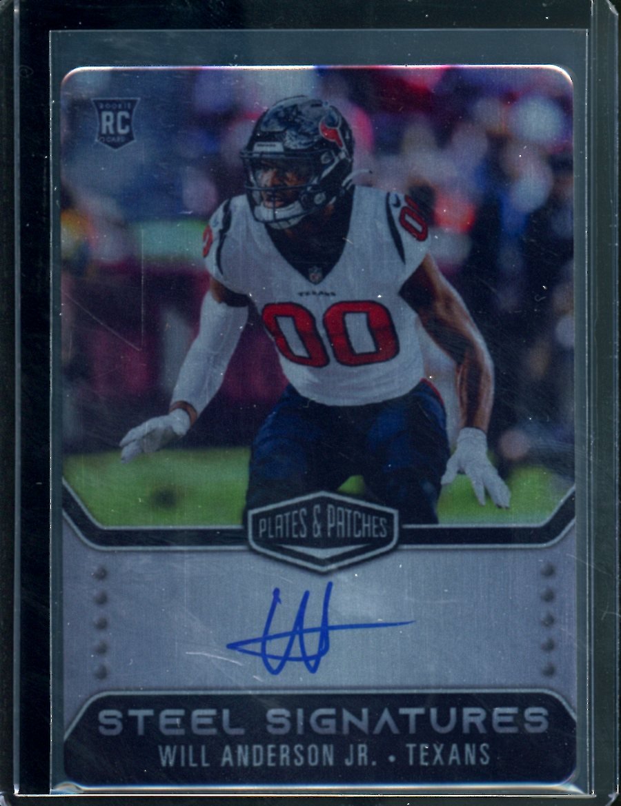 2023 Panini Plates & Patches Will Anderson Jr. Rookie Steel Signatures Auto /300 Texans
