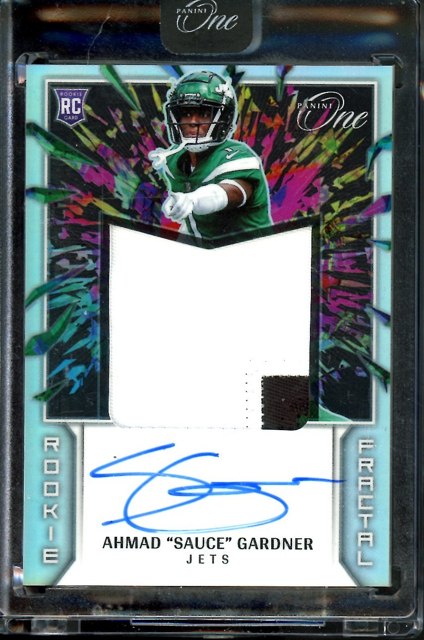 2022 Panini One Sauce Gardner Rookie Fractal RPA /50 Jets