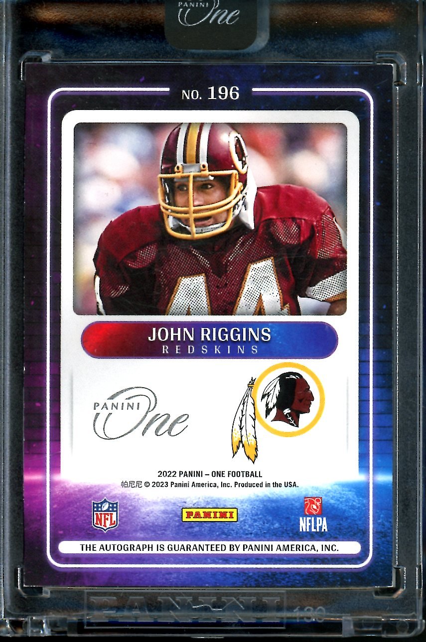 2022 Panini One John Riggins Presenting Auto /10 Commanders