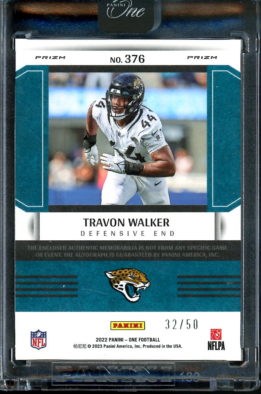 2022 Panini One Travon Walker Rookie Fractal RPA /50 Jaguars