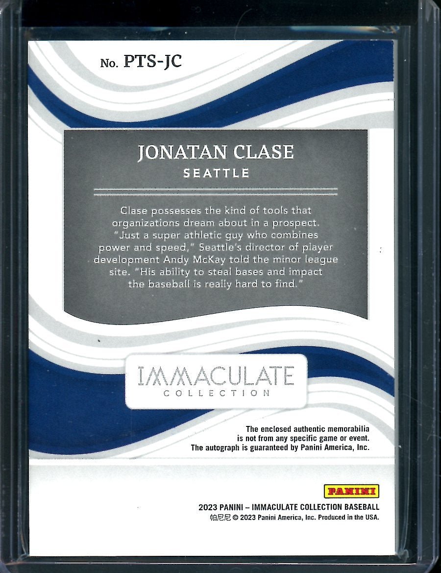 2023 Panini Immaculate Jonatan Clase Patch Auto Red /49 Mariners