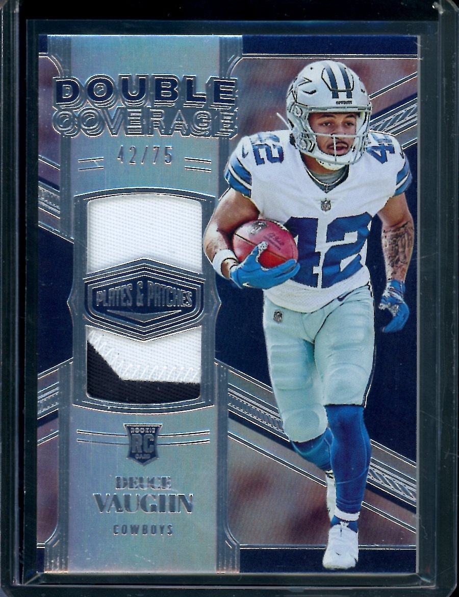 2023 Panini Plates & Patches Deuce Vaughn Rookie Double Patch /75 Cowboys