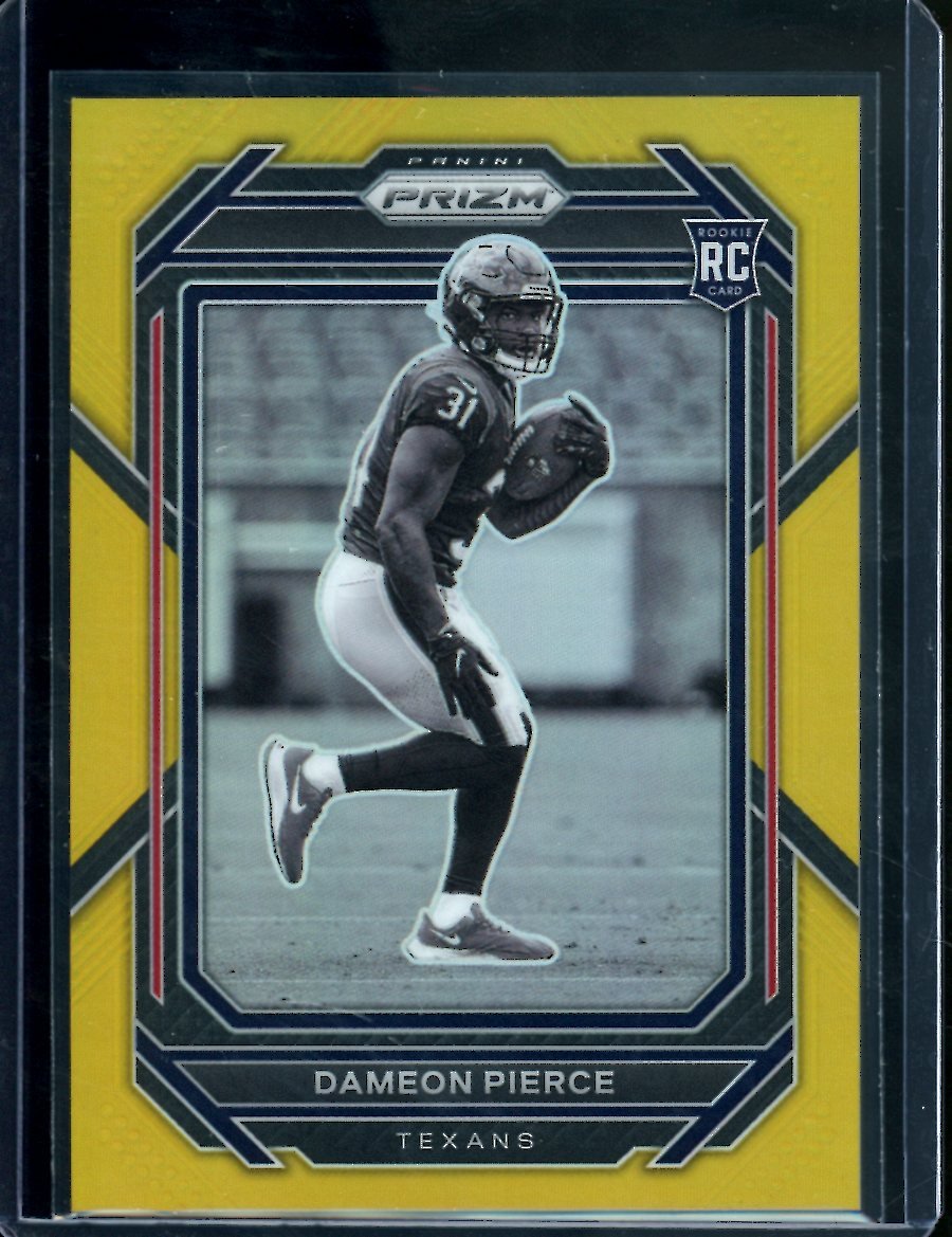 2022 Panini Prizm Dameon Pierce Rookie Gold Negative /10 Texans