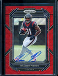 2022 Panini Prizm Dameon Pierce Rookie Auto Red Wave /149 Texans