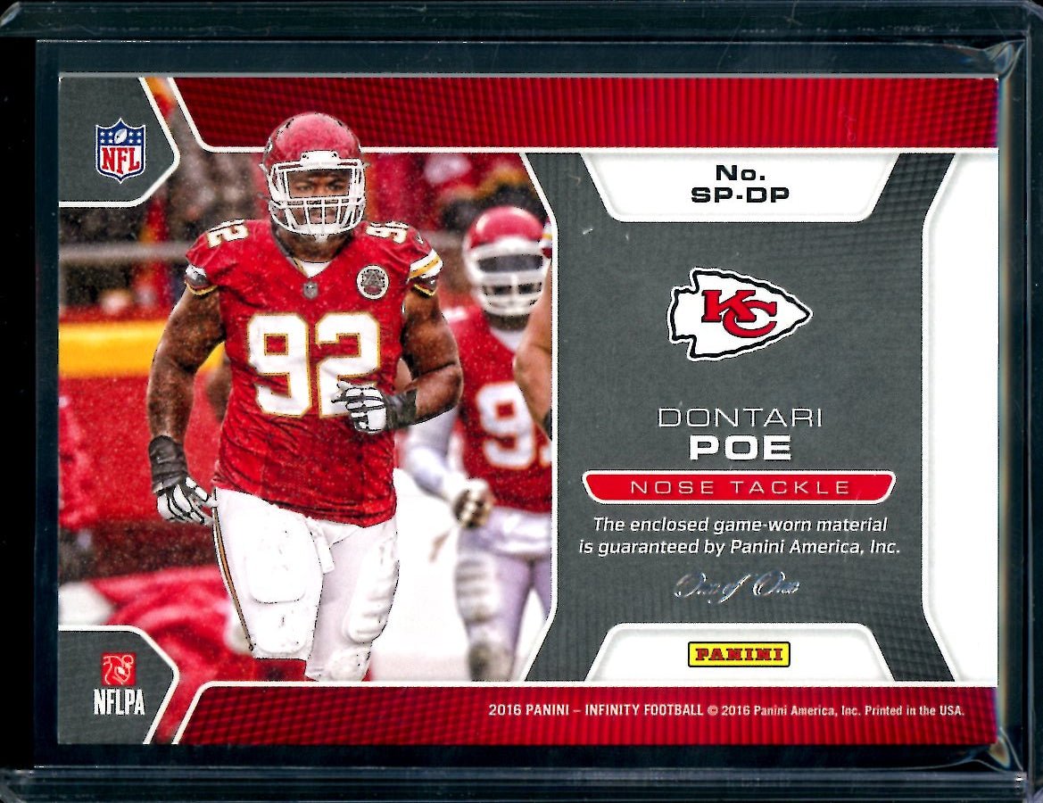 2016 Panini Infinity Dontari Poe Seasoned Pro Swatches Patch 1/1 Chiefs