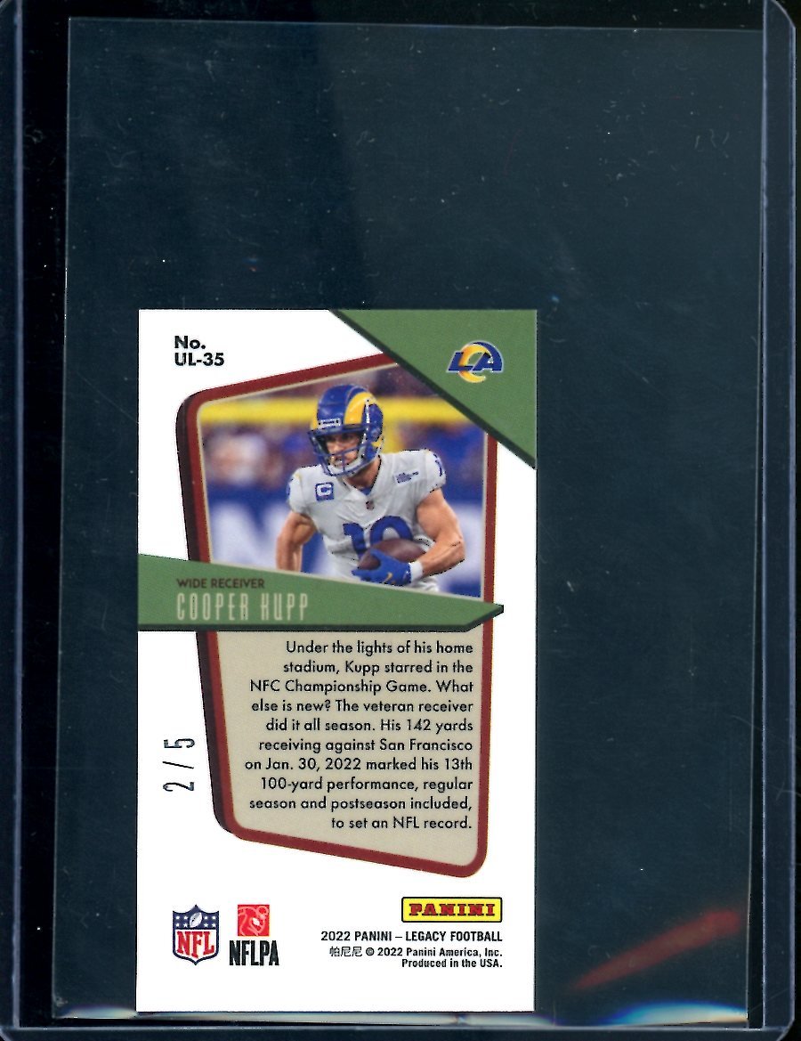 2022 Panini Legacy Cooper Kupp Pink Ice Mini /5 Rams