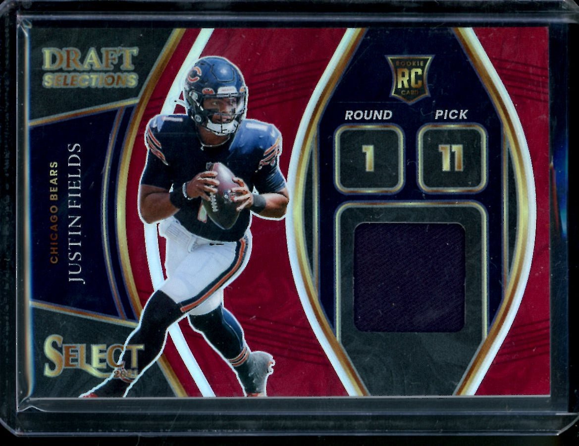 2021 Panini Select Justin Fields Rookie Draft Selections Patch Bears