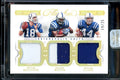 2022 Panini Flawless Peyton Manning/Reggie Wayne/Dallas ClarkTriple Patch Gold /25 Colts