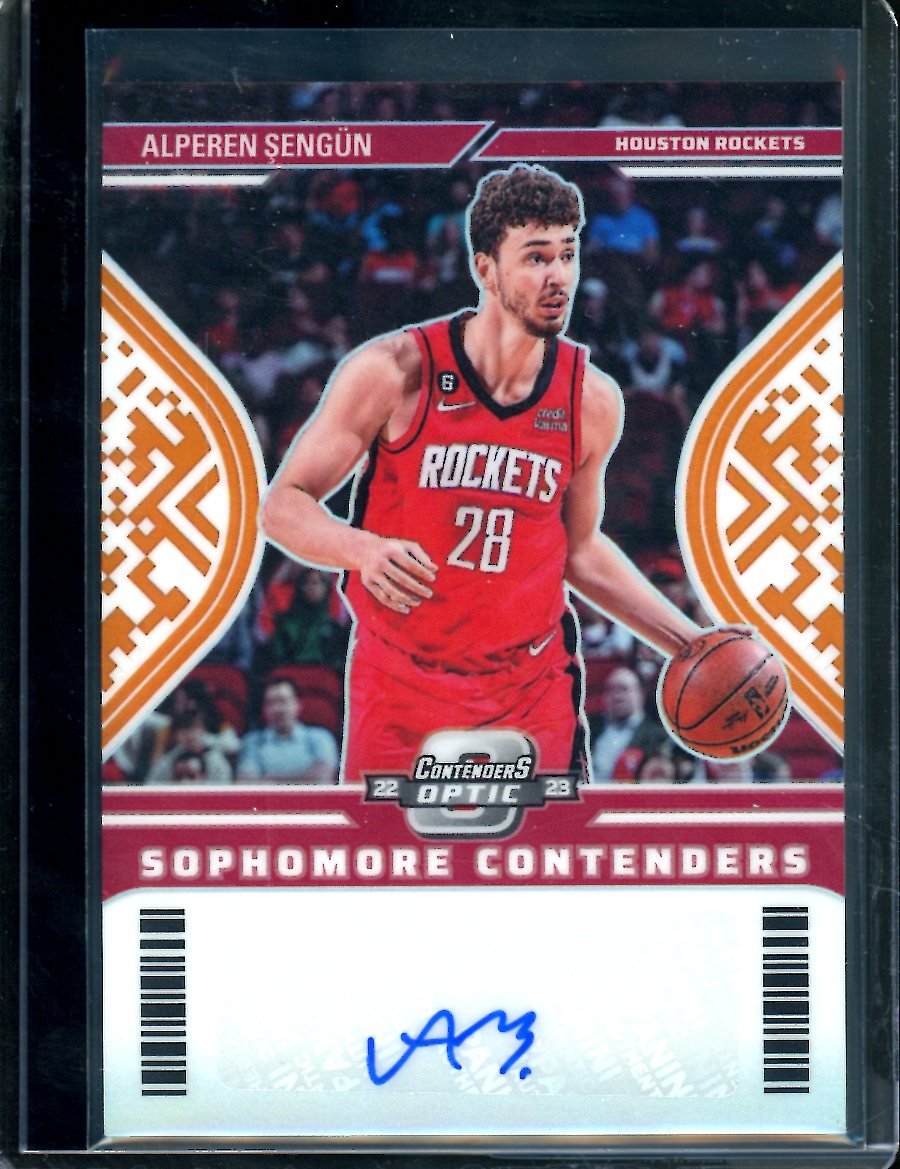 2022-23 Panini Contenders Optic Alperen Sengun Sophomore Contenders Auto Orange /25 Rockets