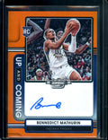2022-23 Panini Contenders Optic Bennedict Mathurin Rookie Up & Coming Auto Orange /25 Pacers