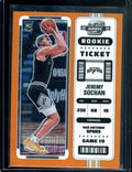 2022-23 Panini Contenders Optic Jeremy Sochan Rookie Ticket Orange /49 Spurs