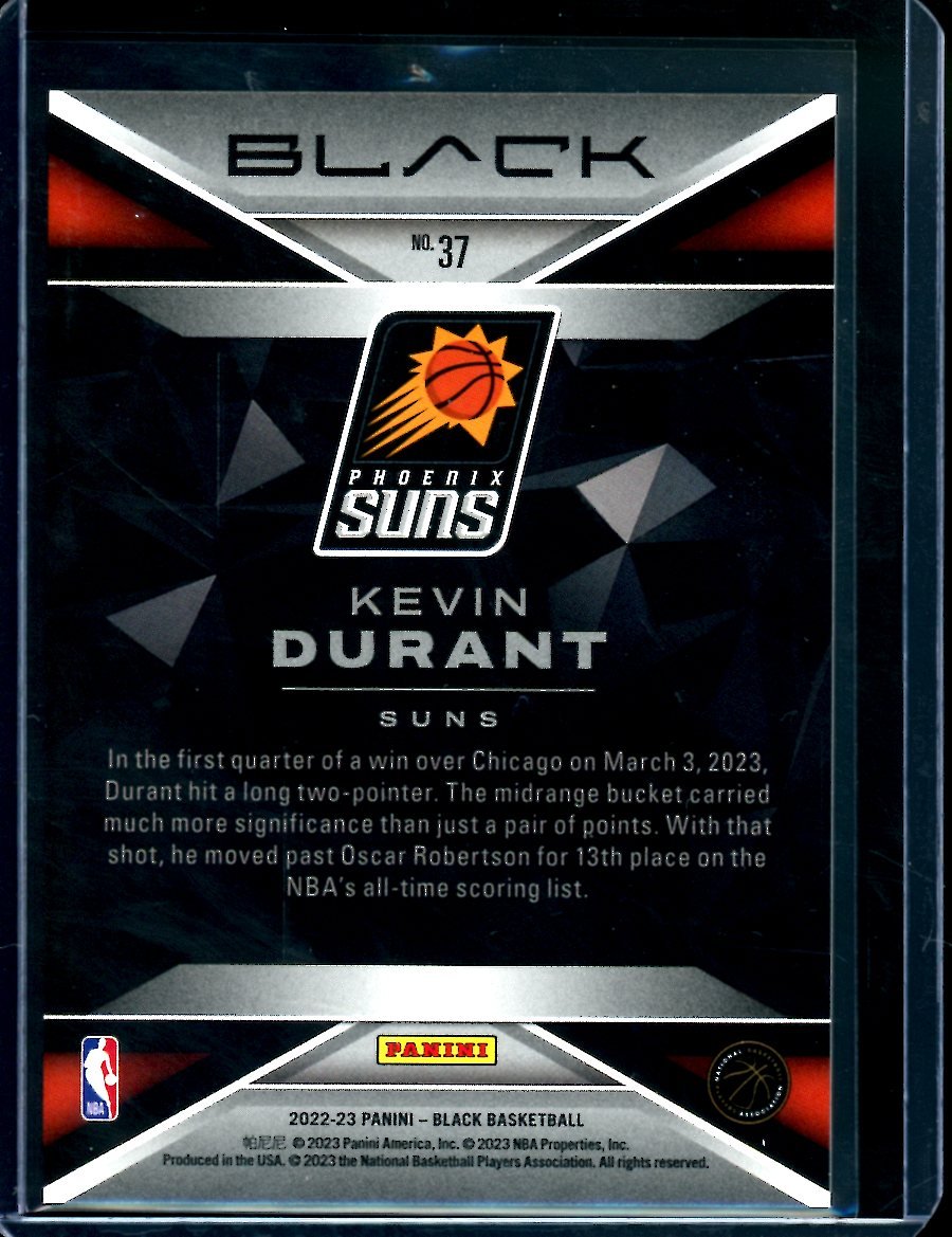 2022-23 Panini Black Kevin Durant /35 Suns