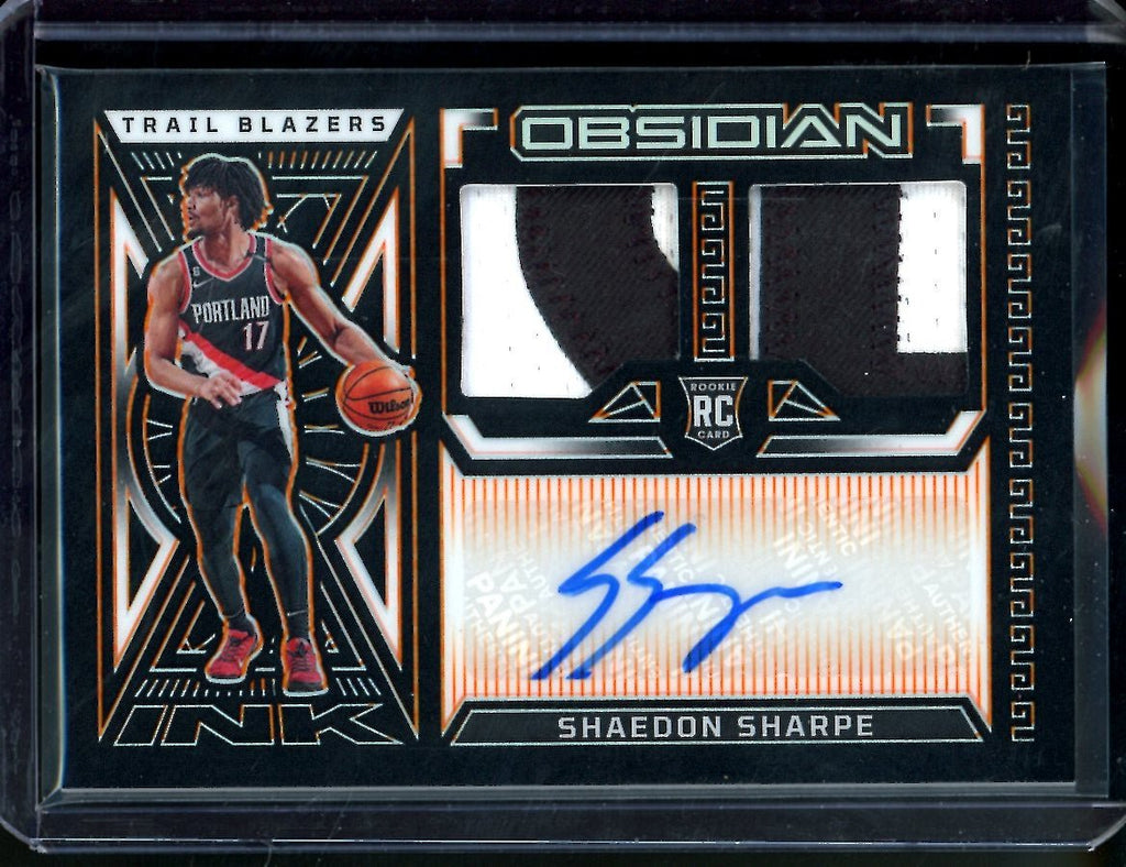 2022-23 Panini Obsidian Shaedon Sharpe Rookie RPA Orange /35 Trail Blazers
