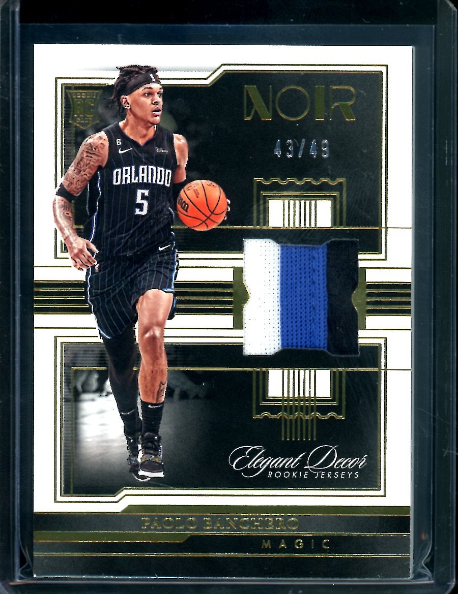 2022-23 Panini Noir Paolo Banchero Rookie Elegant Decor Patch /49 Magic