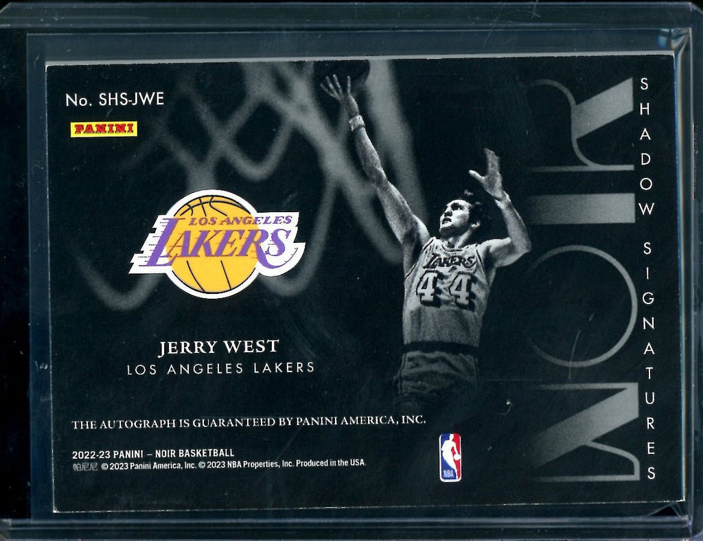 2022-23 Panini Noir Jerry West Shadow Signatures Auto /10 Lakers