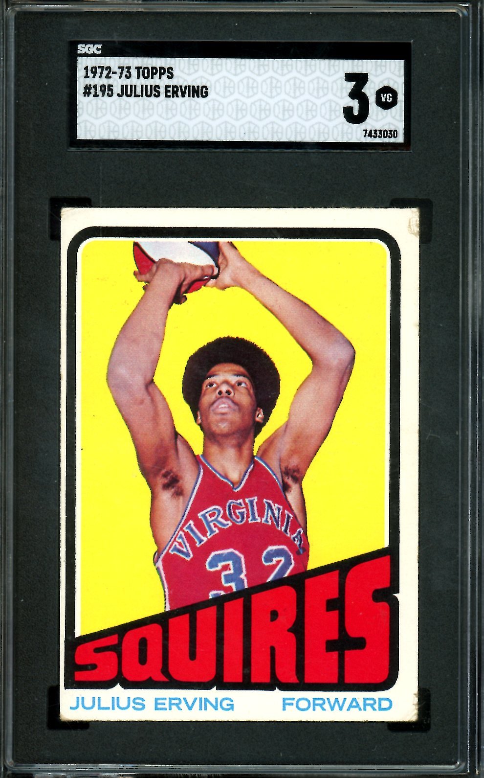 1972-73 Topps Julius Erving Rookie SGC 3 Squires