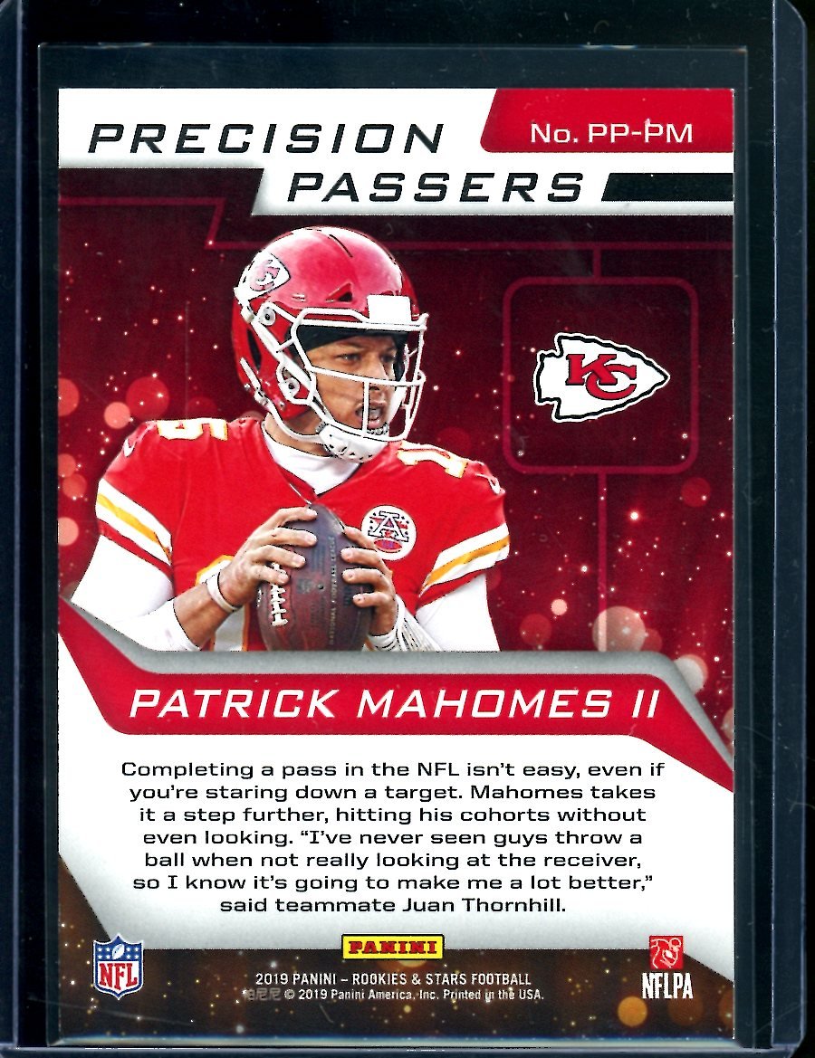 2019 Panini Rookies & Stars Patrick Mahomes Precision Passer Green /5 Chiefs