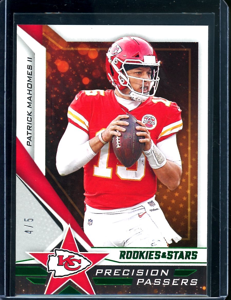 2019 Panini Rookies & Stars Patrick Mahomes Precision Passer Green /5 Chiefs