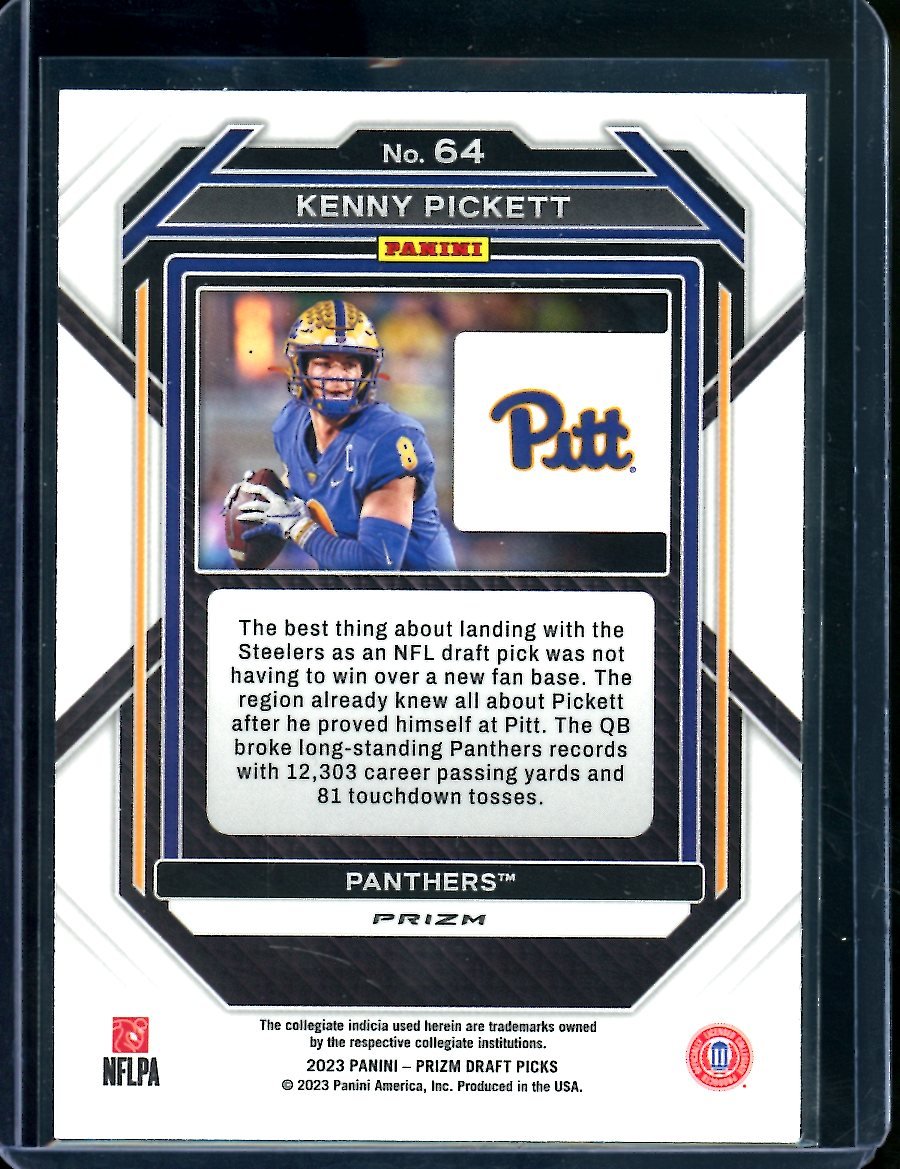 2023 Panini Prizm Draft Picks Kenny Pickett Snakeskin SSP Steelers