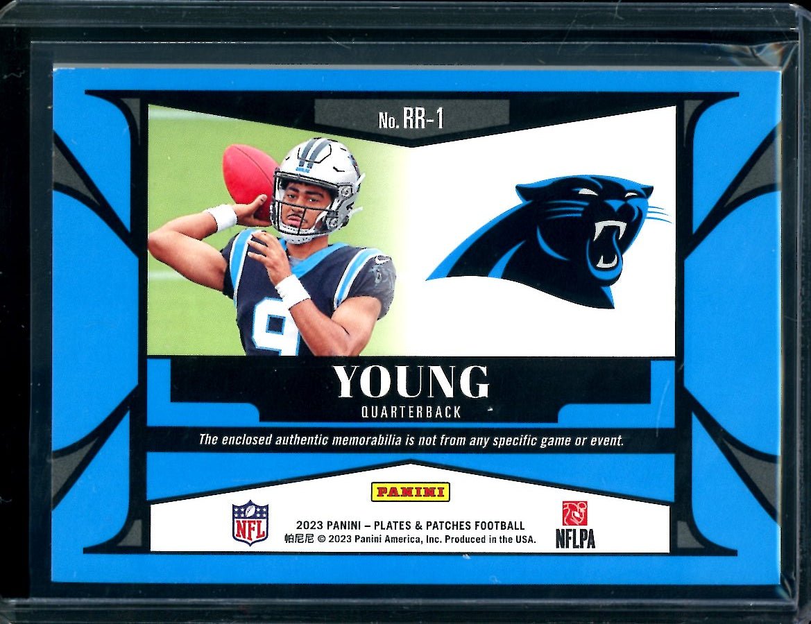 2023 Panini Plates & Patches Bryce Young Rookie Reflections Patch /55 Panthers