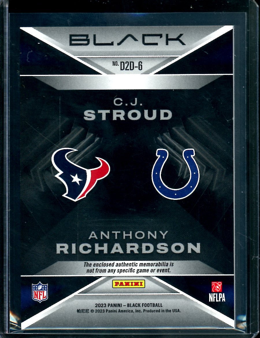 2023 Panini Black C.J. Stroud/Anthony Richardson Rookie Dusk 2 Dawn Patch /150