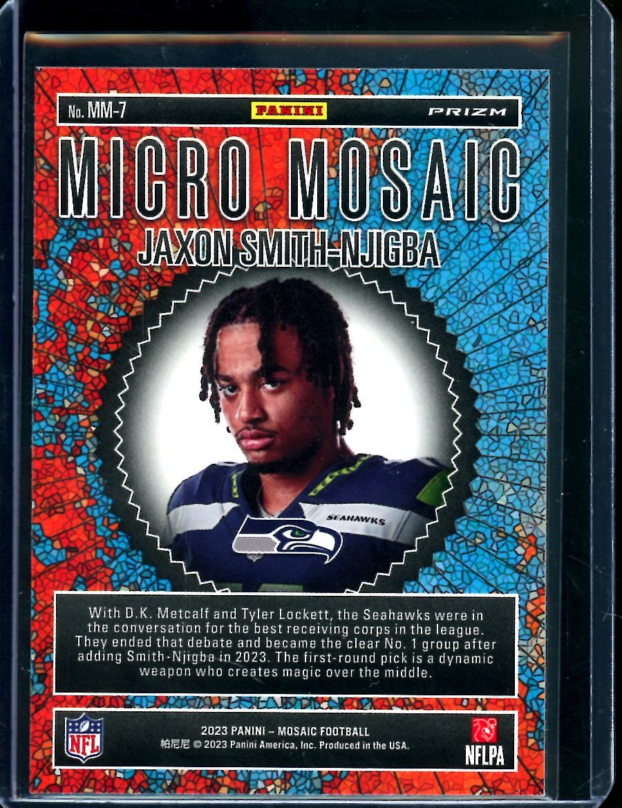 2023 Panini Mosaic Jaxon Smith-Njigba Rookie Micro Mosaic SSP Seahawks