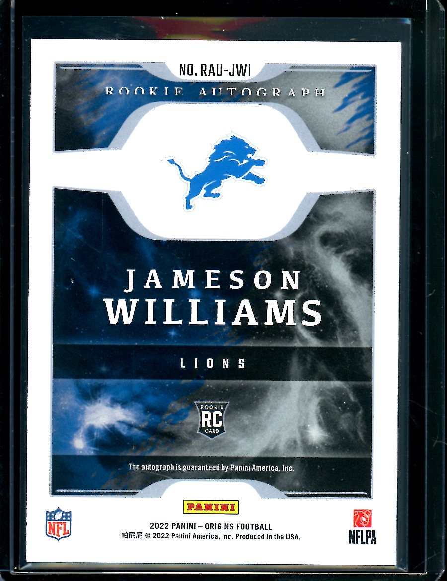 2022 Panini Origins Jameson Williams Rookie Auto Lions
