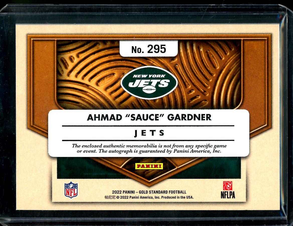2022 Panini Gold Standard Sauce Gardner Rookie RPA /149 Jets