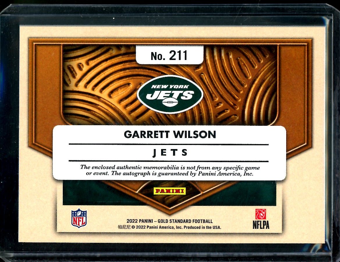 2022 Panini Gold Standard Garrett Wilson Rookie RPA /199 Jets