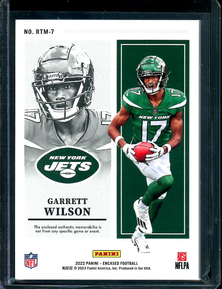 2022 Panini Encased Garrett Wilson Rookie Patch /25 Jets
