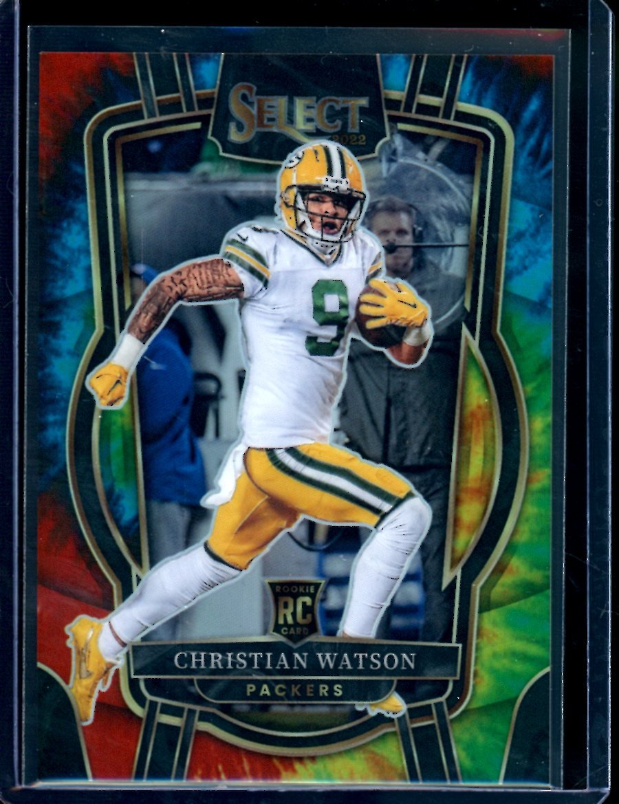 2022 Panini Select Christian Watson Rookie Tie-Dye /25 Packers