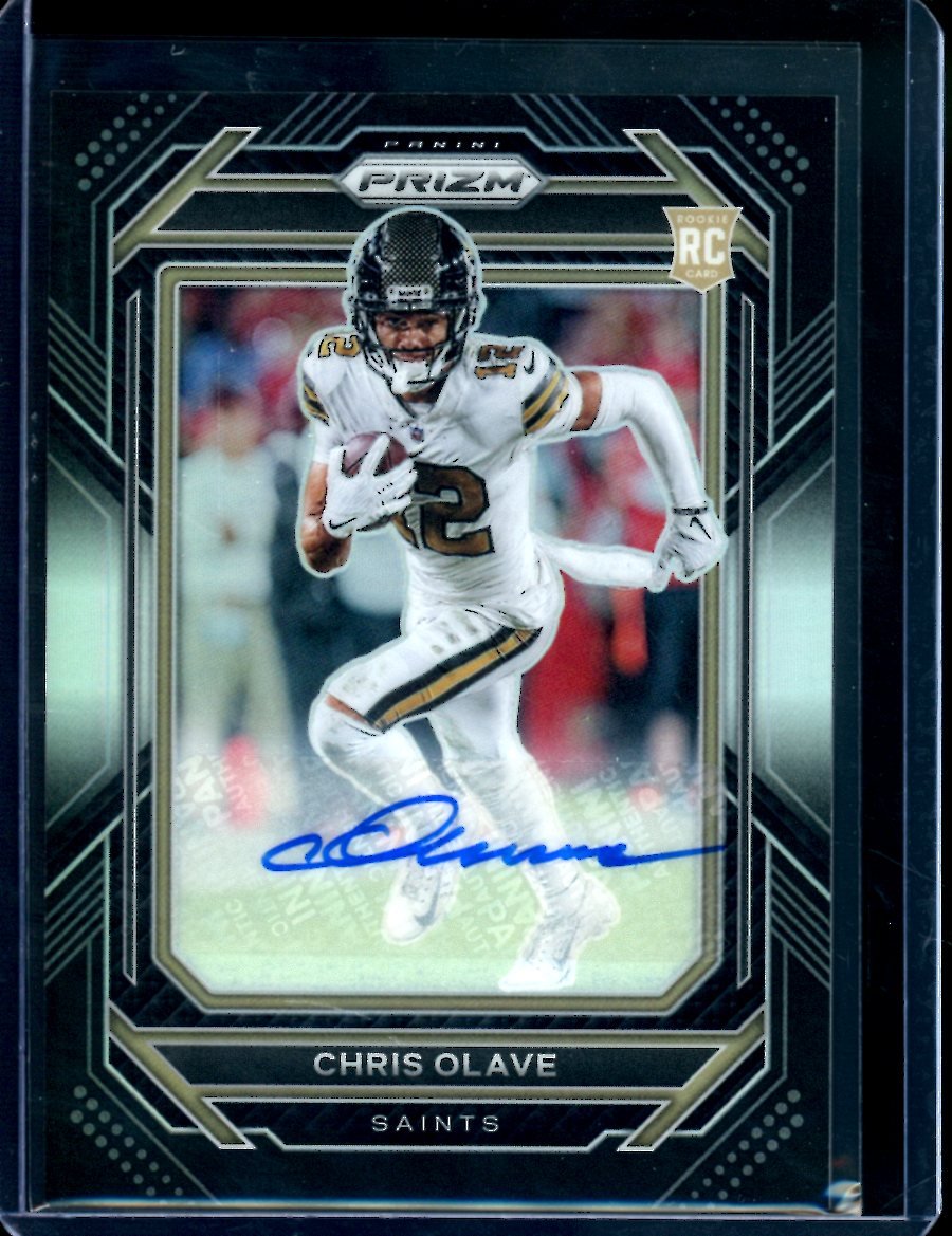 2022 Panini Chronicles Prizm Black Chris Olave Rookie Auto Silver Saints
