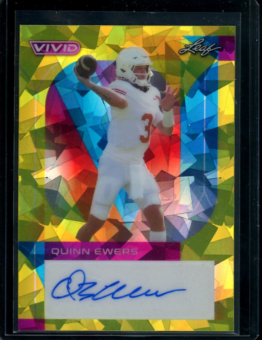 2023 Leaf Vivid Quinn Ewers Gold Ice Auto /10 Texas