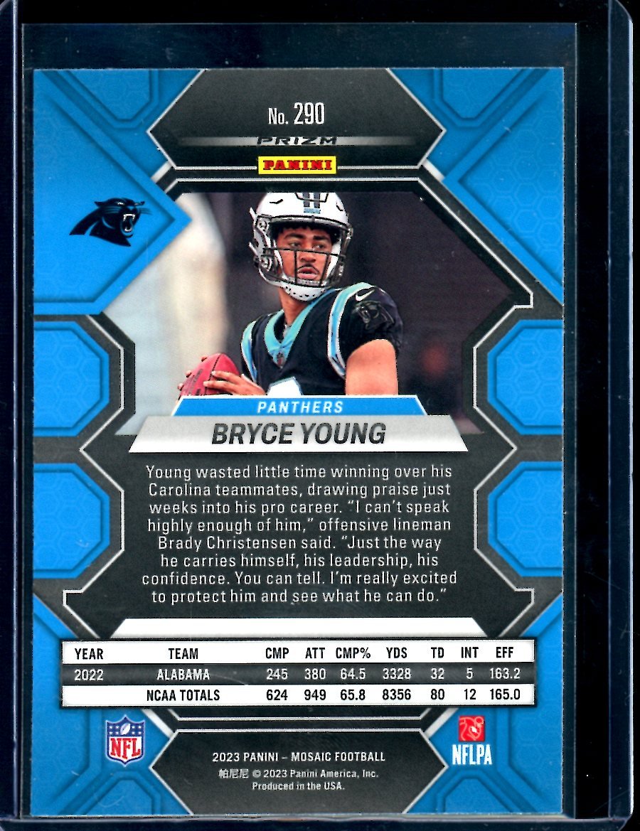 2023 Panini Mosaic Bryce Young Rookie Mosaic Panthers