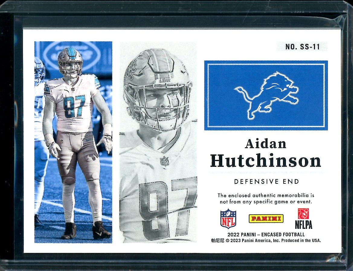 2022 Panini Encased Aidan Hutchinson Rookie Patch /50 Lions