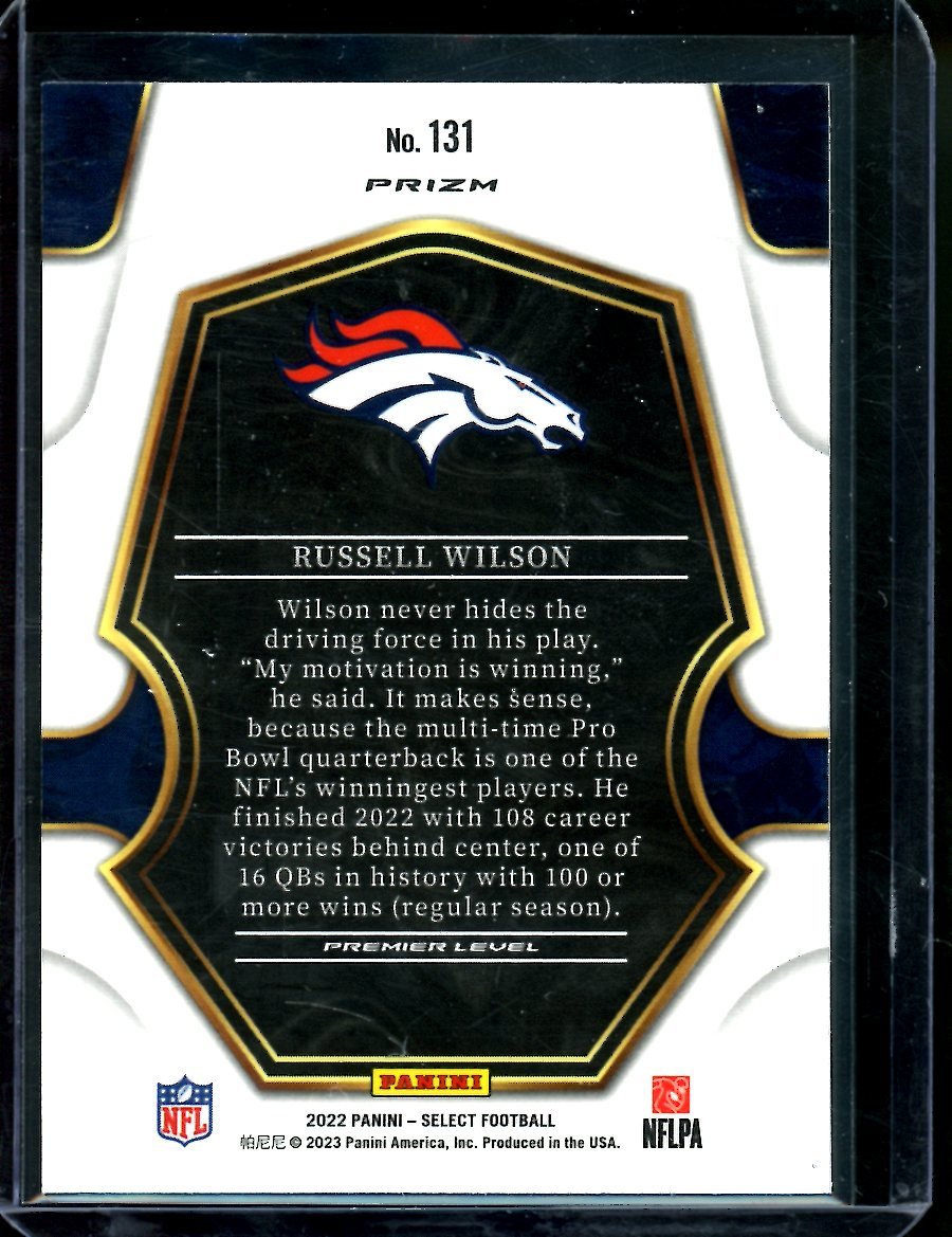 2022 Panini Select Russell Wilson Cosmic Premier Level Broncos