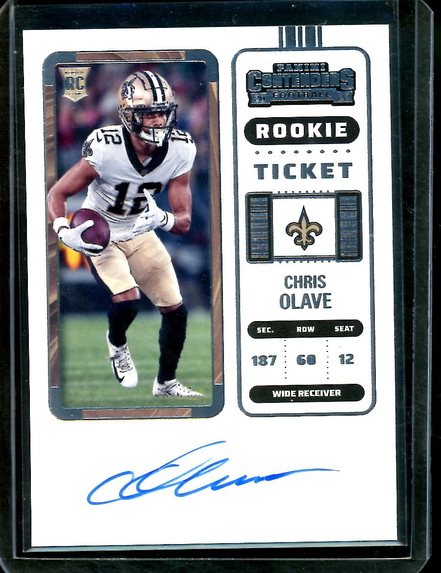 2022 Panini Contenders Chris Olave Rookie Ticket Auto Saints