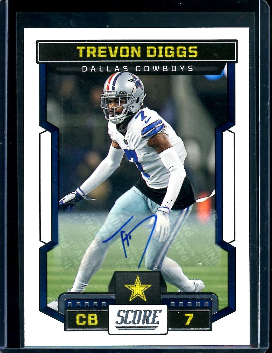 2023 Panini Score Trevon Diggs Auto Cowboys