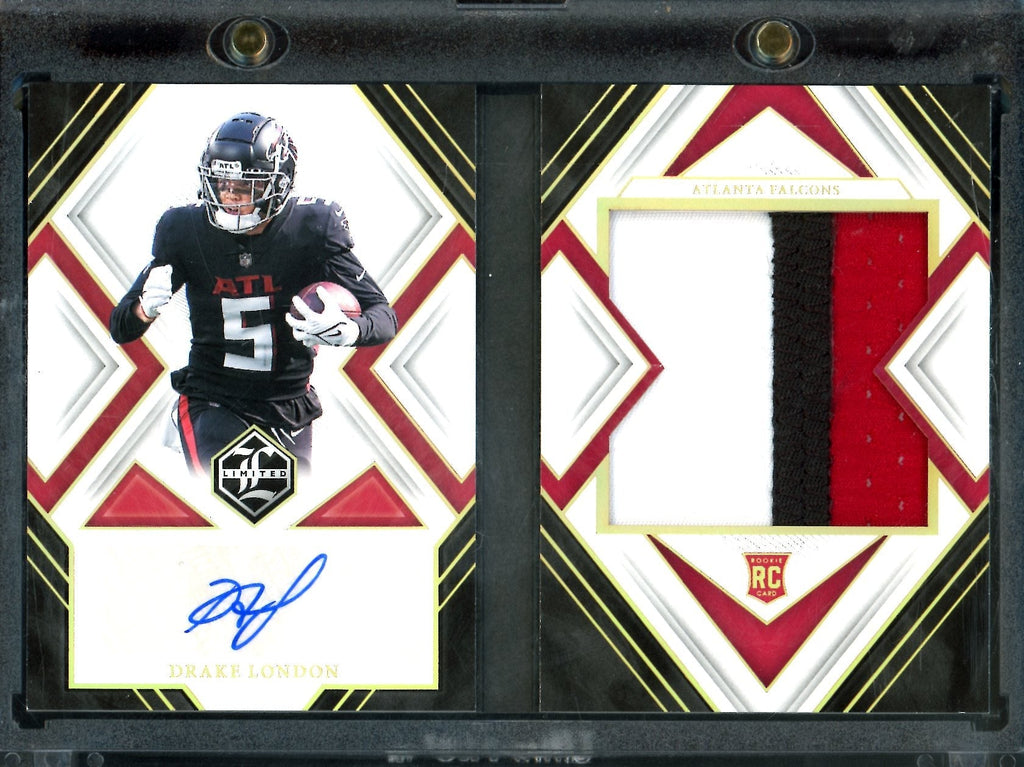 2022 Panini Limited Drake London Rookie RPA Booklet /49 Falcons