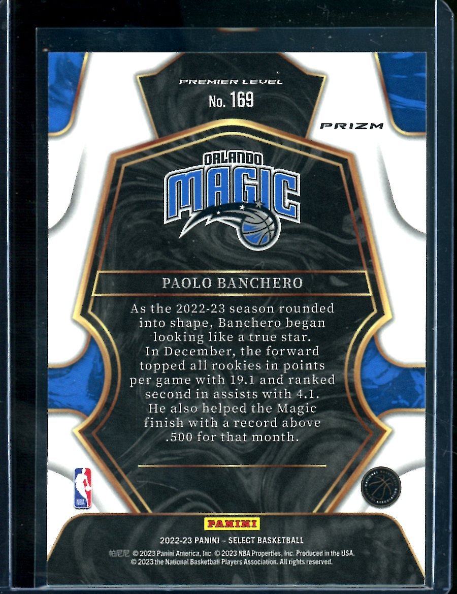 2022-23 Panini Select Paolo Banchero Rookie Red White Blue Magic
