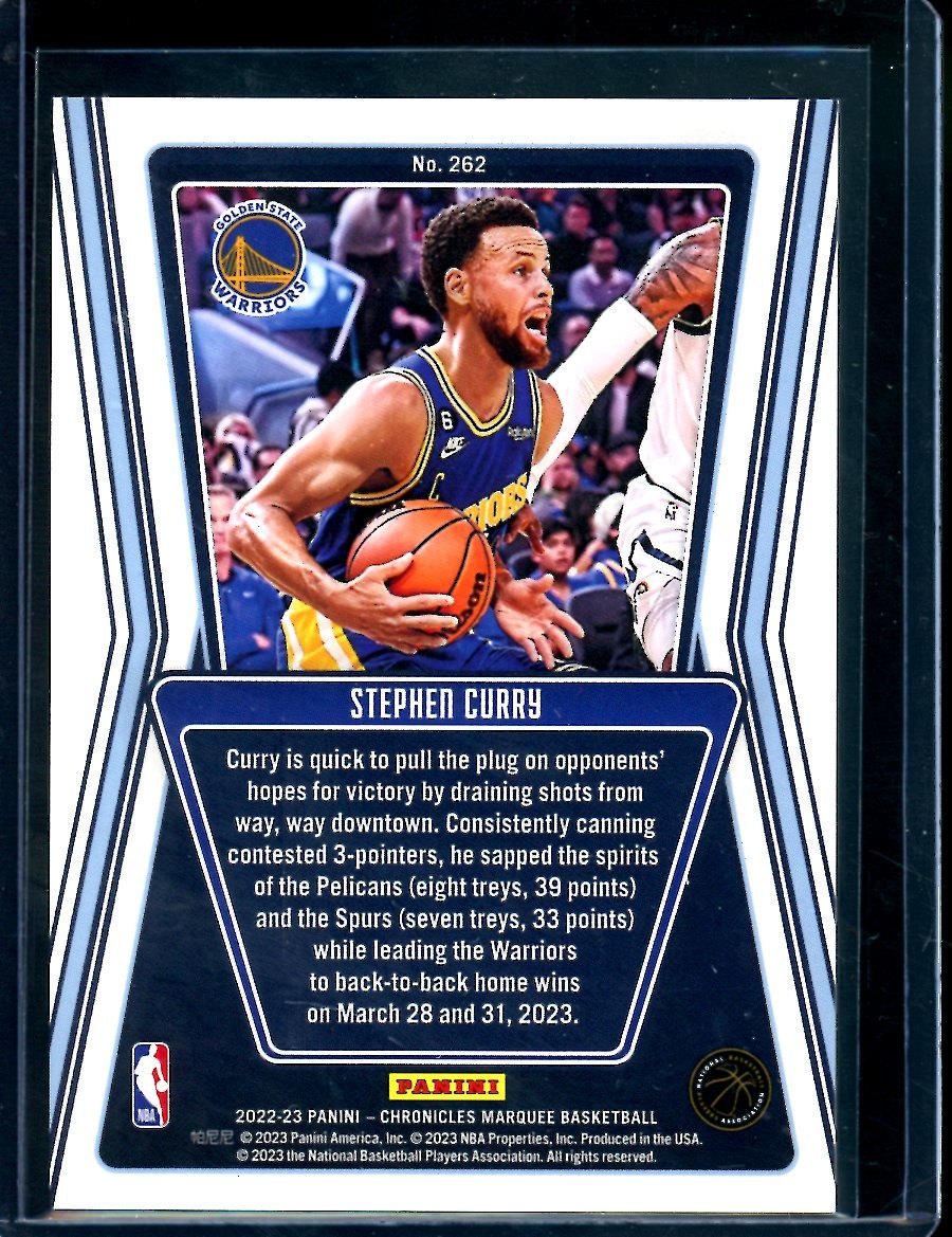 2022-23 Panini Chronicles Marquee Stephen Curry Orange /75 Warriors