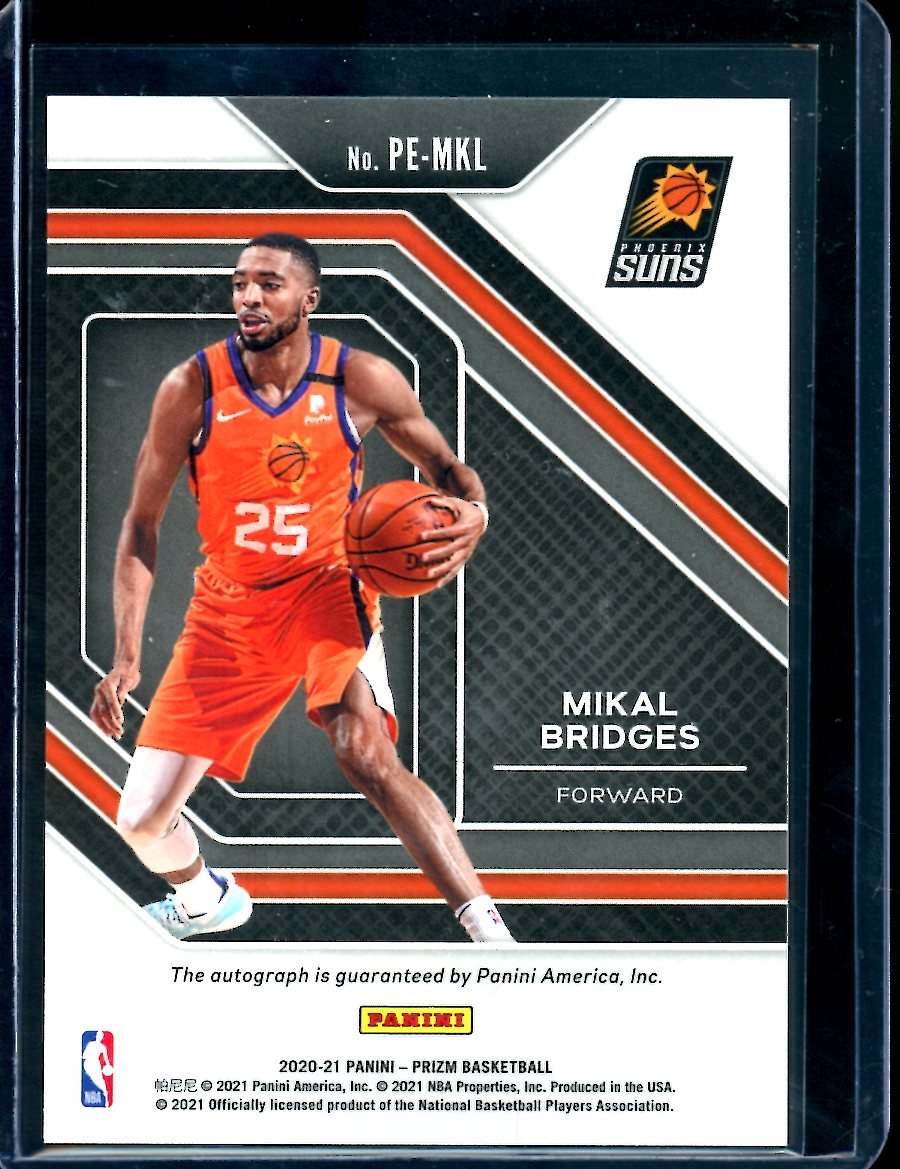 2020-21 Panini Prizm Mikal Bridges Penmanship Auto Suns