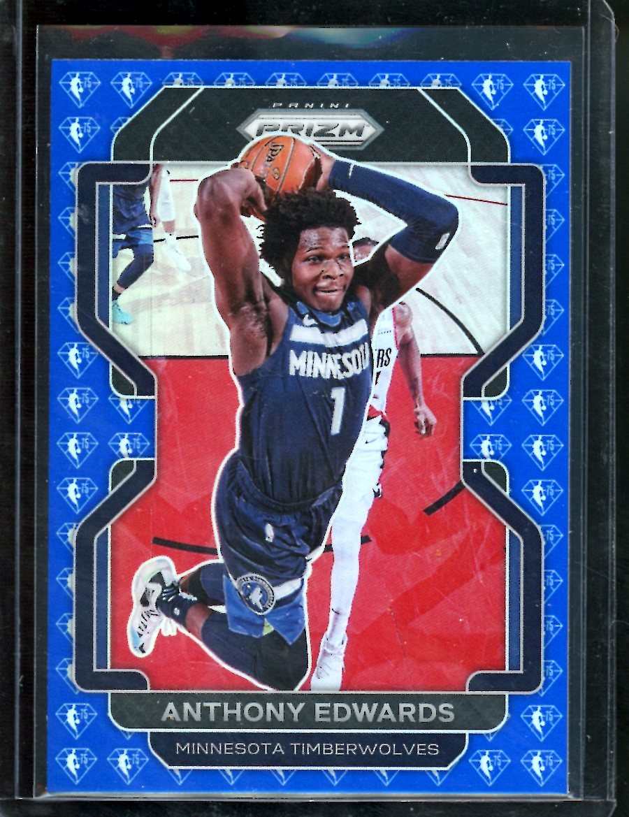 2021-22 Panini Prizm Anthony Edwards 75th Blue Timberwolves