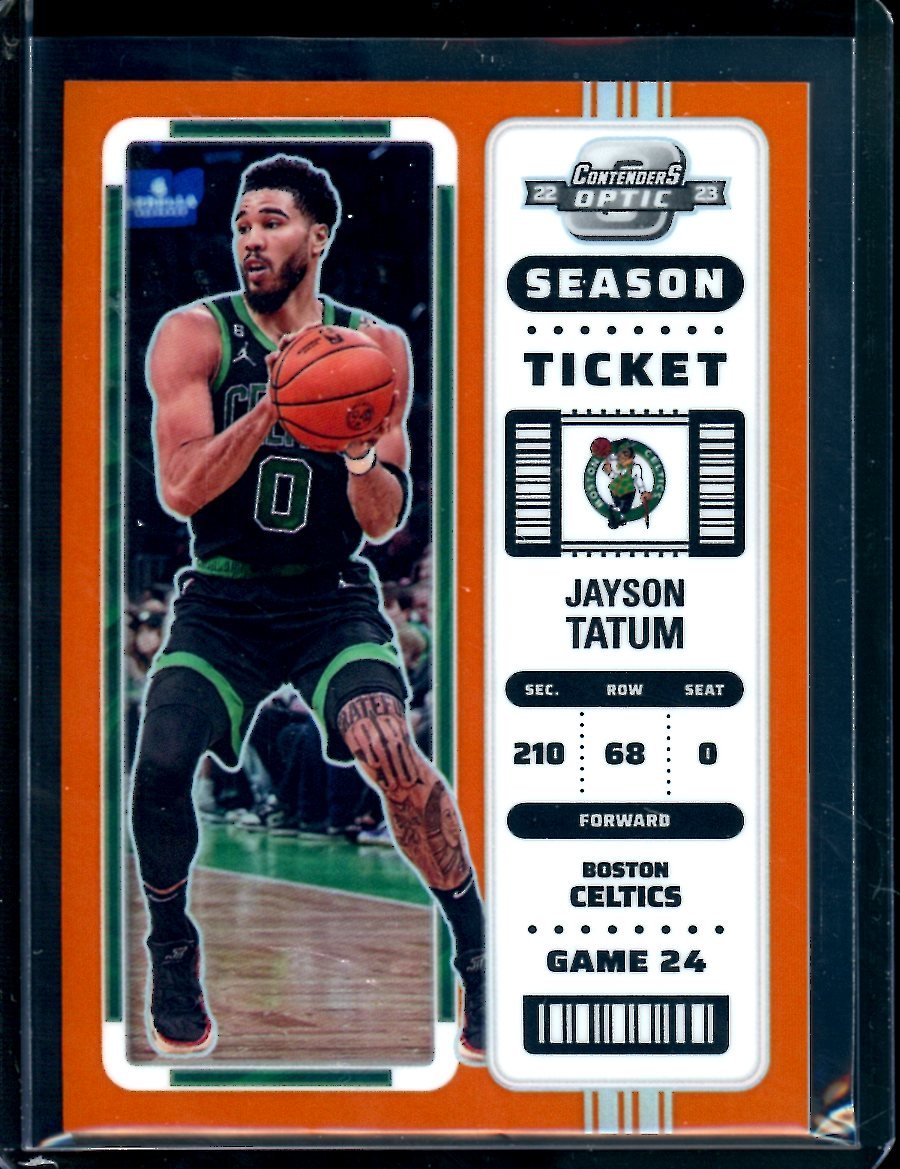 2022-23 Panini Contenders Optic Jayson Tatum Orange /49 Celtics