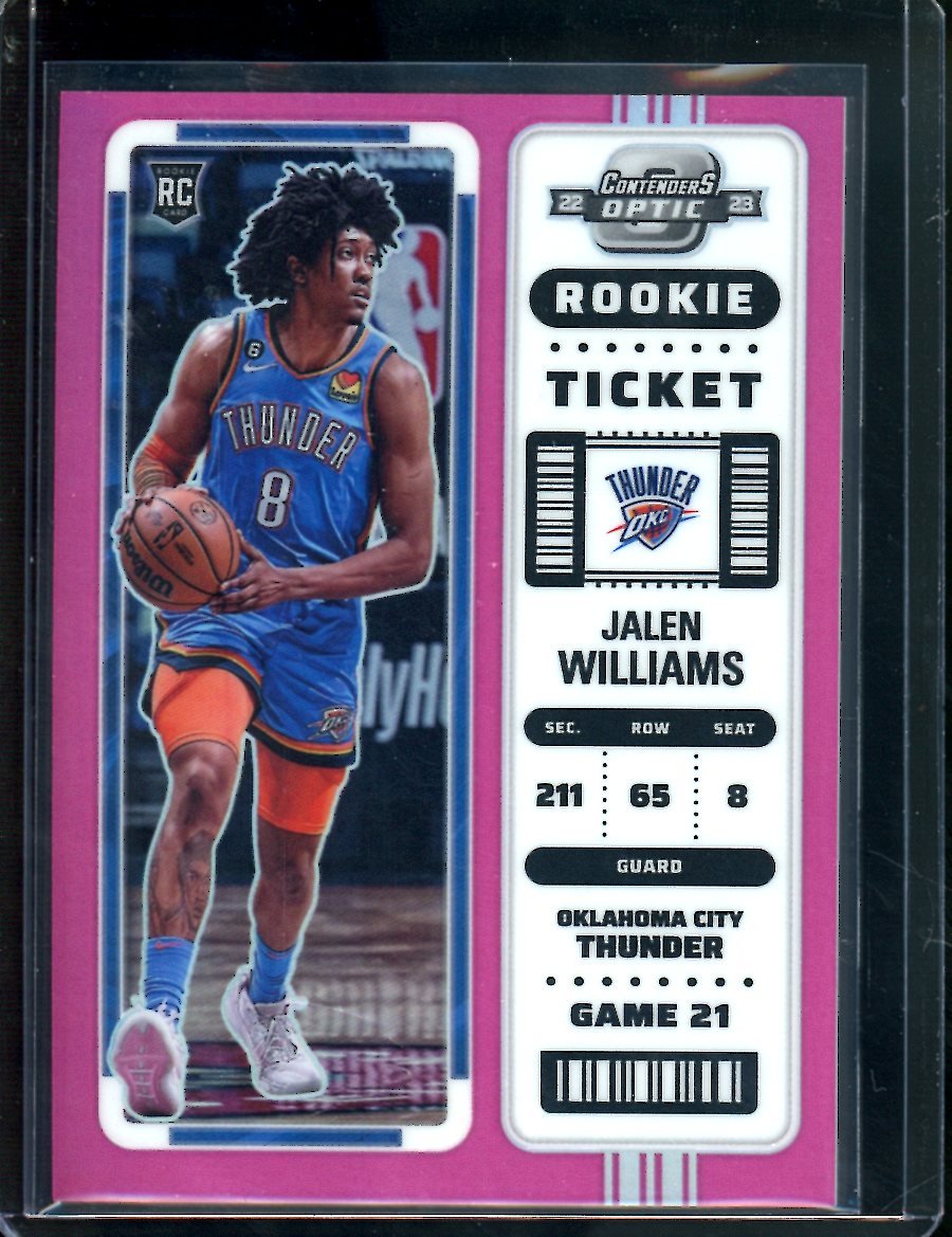 2022-23 Panini Contenders Optic Jalen Williams Rookie Pink /75 Thunder