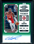 2022-23 Panini Contenders Optic AJ Griffin Rookie Ticket Auto Green /75